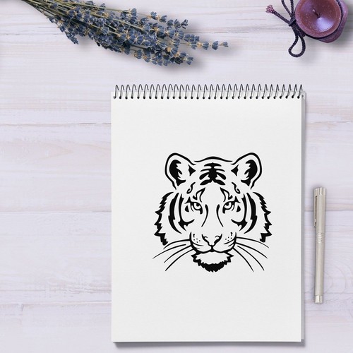Tiger gesicht vinyl aufkleber - gesicht,